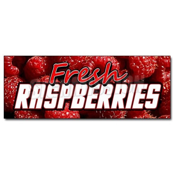 Safety Sign, 48 in Height, Vinyl, 18 in Length, Fresh Raspberries
